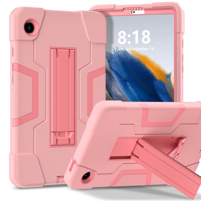 Case For Samsung Galaxy Tab A11 2025 A9 2023 8.7 SM-X133 X135 X110 X115 X117 Stand Cover 3-Layer Rugged Heavy-Duty Shockproof A9 SM-X110 X115 X117 розового золота
