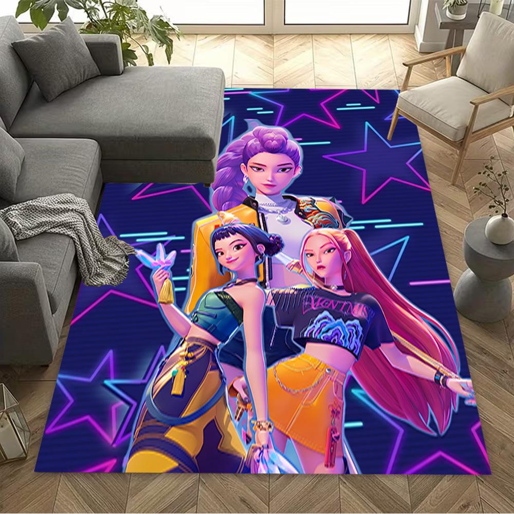 Neon Stars Dance Party Carpet Suitable for Game Room Bedrooms Kitchen Hallway Antislip Carpet Decorate Offices