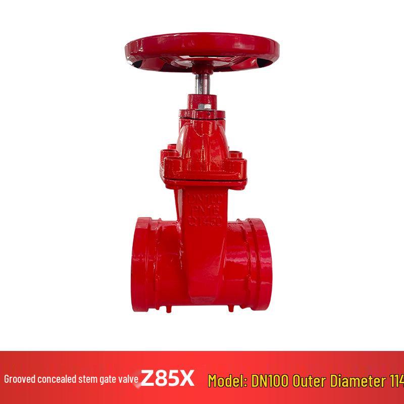 Z85X Groove Hidden Stem Gate Valve: Manual Ductile Iron Gate Valve with Exposed Stem and Firefighting Elastic Seat Seal.
