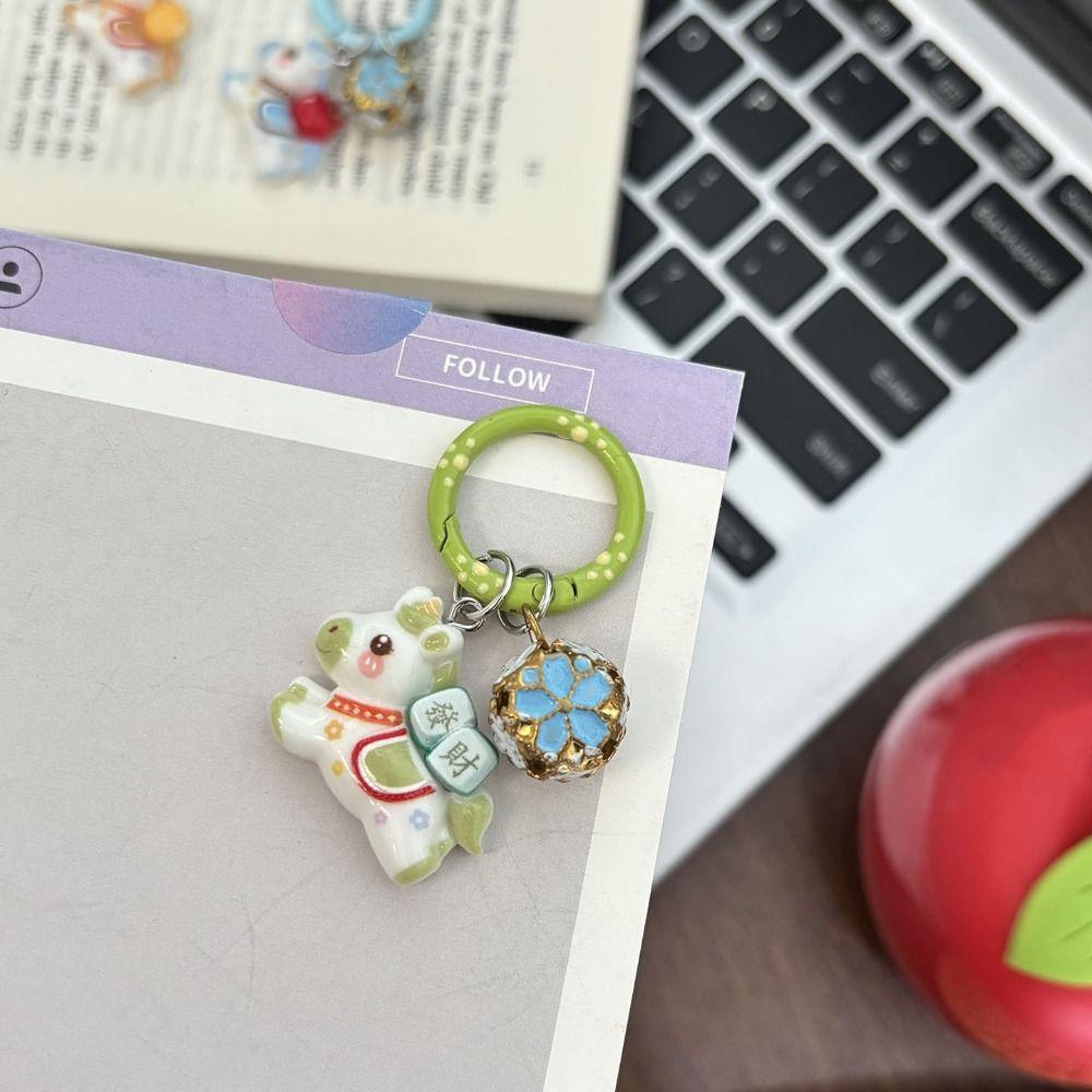Cute Cartoon Horse Bag Pendant Chinese Style New Year Keyring  Pony Pendant Gift