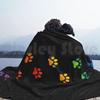 Watercolor Colorful Blanket For Sofa Bed Travel Paws Pets Pet Pet Paws Animal Lover Paw Paw Mouth Dogs