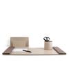 Wood Grain Desk Mat Organizer Home Office Writing Table Laptop Pad Pen Holder Modern Minimalist Workspace Accessory