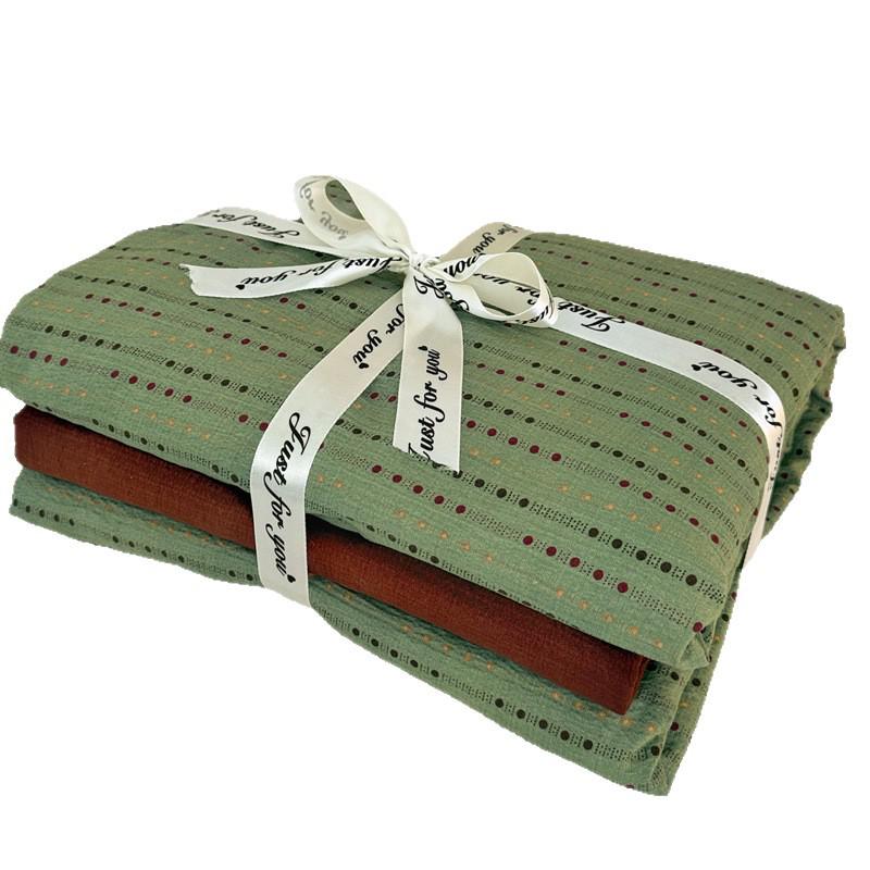 Double-Layer Gauze Cotton Printed Bedding Set - 3 or 4-Piece Options