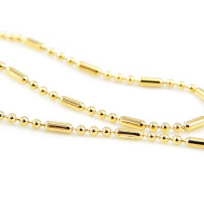 [H0404] - Gold Plated Chain 'Alternating Ball' 40 Cm 1 Mm