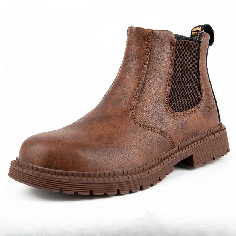 Sicherheitsschuhe Arbeitsschuhe Stahlkappe Herren Pannensichere Arbeitsstiefel Anti-Smash-Schutzstiefel Unzerstörbare Sicherheit Leicht