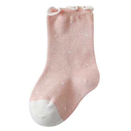 Lawadka Children's Girls Socks Cotton Dot Solid Kids Girl Sock Fashion Princess Baby Socks For Girls Autumn Winter 0-12Years