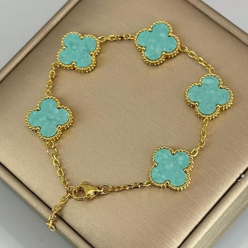 Lucky Four-leaf Clover Five-flower Bracelet - Tarnish-free Women's Bracelet