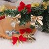 3612Pcs Christmas Bow Red Gold Velvet Bow Xmas Tree Pendant New Year Party Garland Gift Box Decoration Diy Handmade Supplies