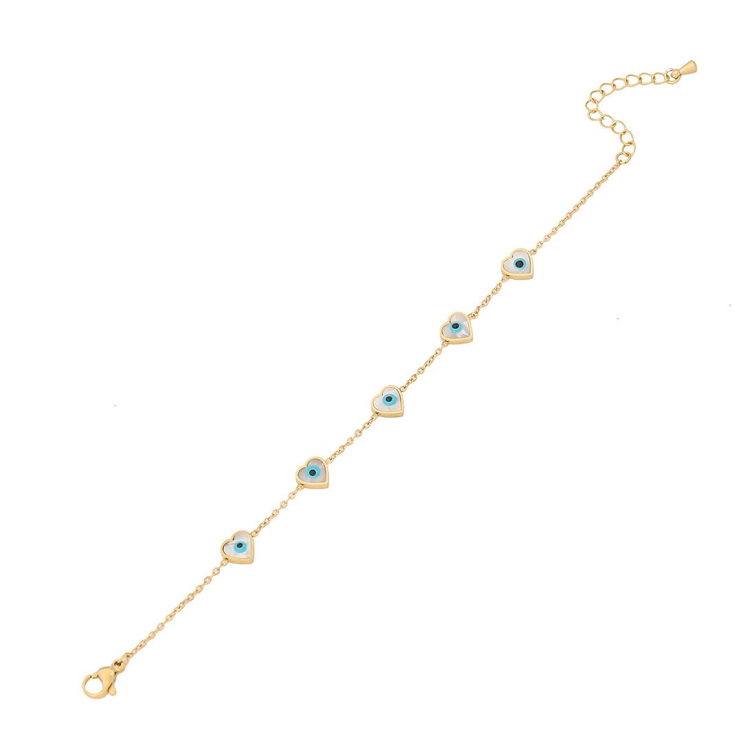 

Dripping oil eye bracelet, star and flower stainless steel wrist jewelry, exclusively supplied for Western style accessories
