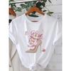 T-shirt alla moda da donna taglia europea con stampa floreale e tacco alto - Casual con scollo rotondo, Top Primavera/Estate/Autunno con Applicazione,