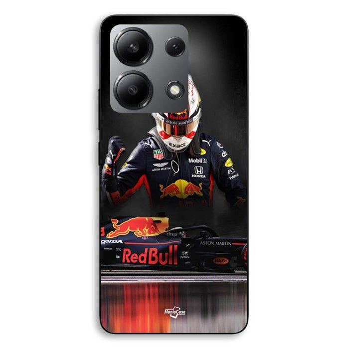 Coque de téléphone - MANIACASE - Xiaomi Redmi Note 13 4G - Silicone TPU - MOTO GP Formula Max Verstappen - Noir