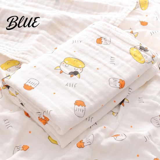 Baby Blanket Wrap Thin Swaddling Cotton Cartoon Body Dry Eye-catching Keep Newborn Printed Cloth