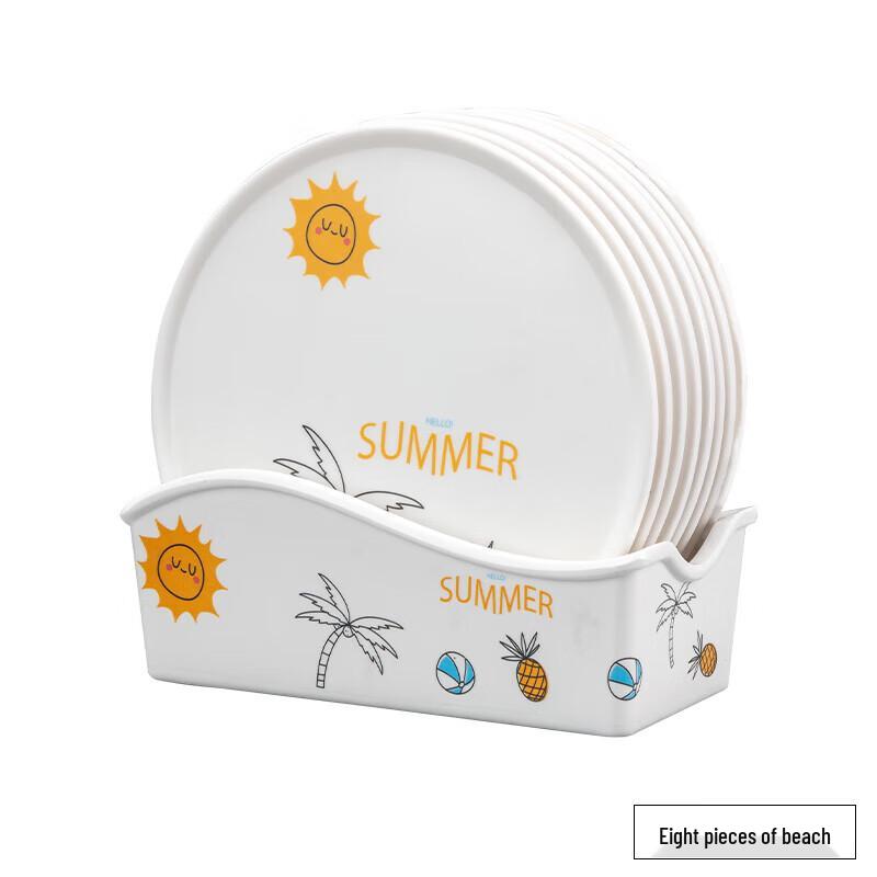 Melamine Heat-Resistant Coaster & Placemat Set