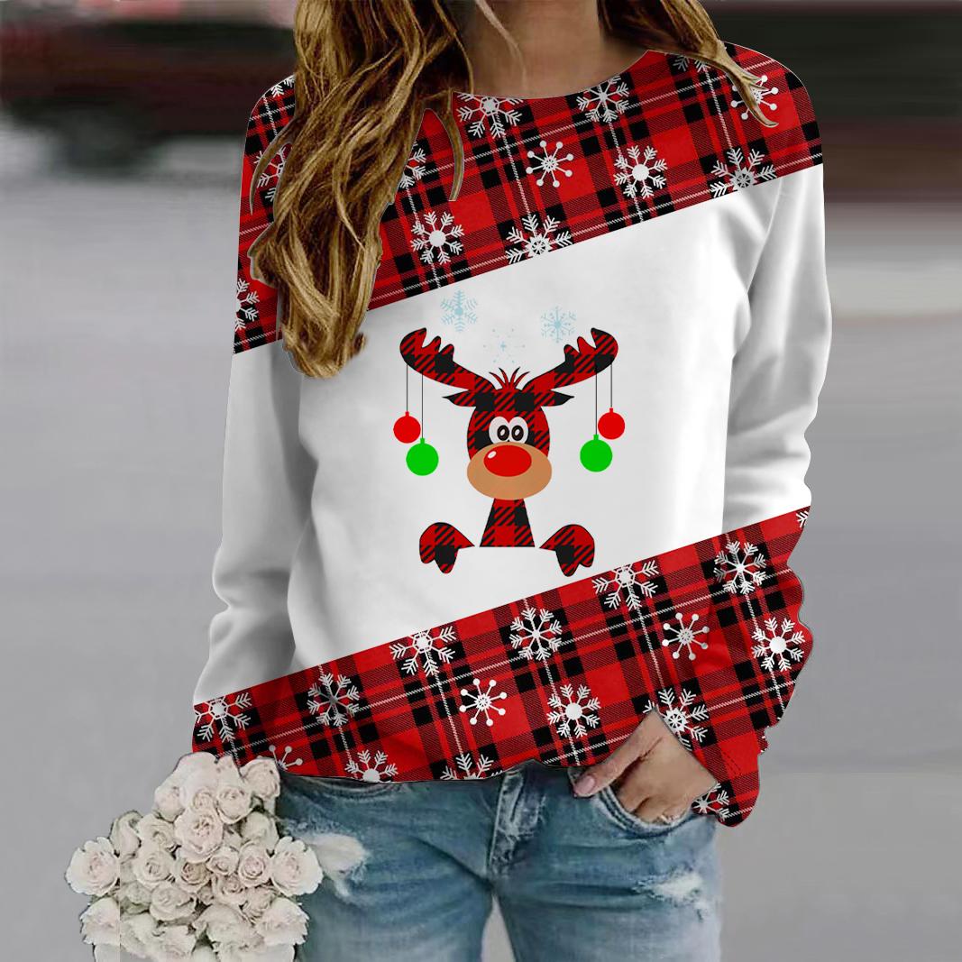 

Осенняя женская мода с круглым вырезом и длинным рукавом, свободная одежда, сетчатый принт в виде снежинок, футболка 8XL