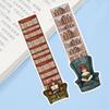 30Pcs Cartoon Girl Reading Series Simple Handheld Art Creative Material Ins Reading Paper Bookmark Diy