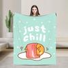 Lazy Egg Gudetama  Flannel Blankets Winter  Super Warm Throw Blanket for Child Bedroom Funny Bedspread Sofa Bed Cover