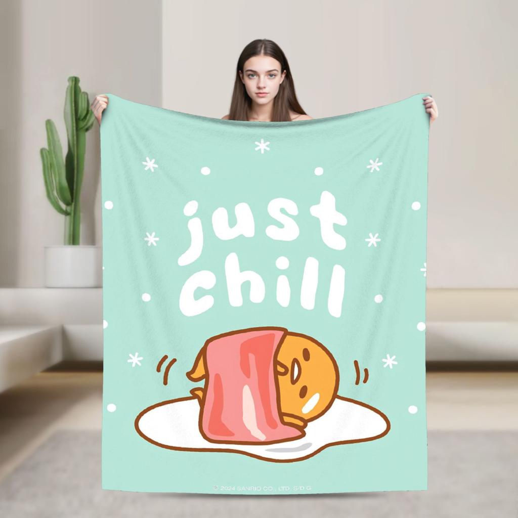 Lazy Egg Gudetama Flannel Blankets Winter Super Warm Throw Blanket for Child Bedroom Funny Bedspread Sofa Bed Cover
