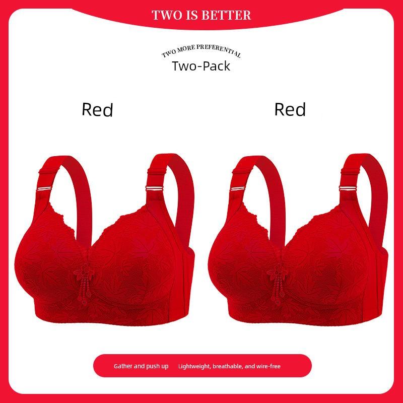 Authentic New Style Bra for Women Aged 40 to 50, High-End Wireless Push-Up Anti-Sagging Bra for Plus-Size Women