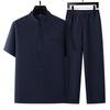 YUZHAOLIN Men's Summer Short Sleeve Shirt & Trousers Set