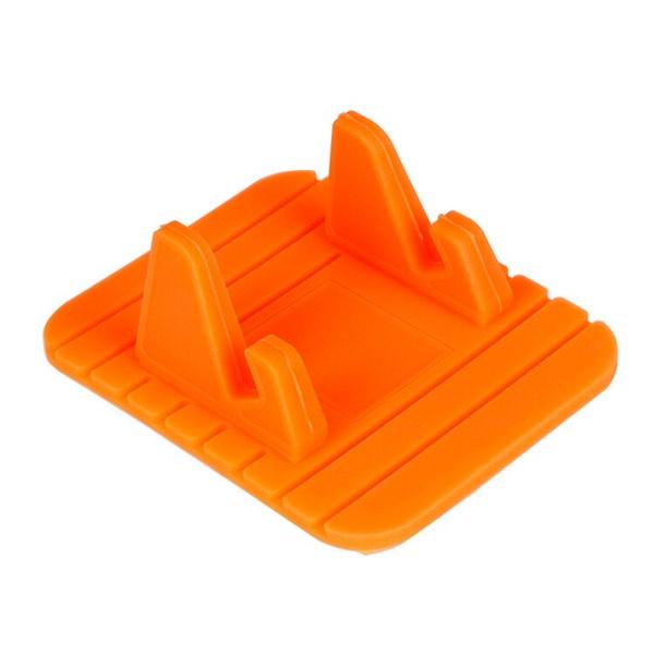 Silicone Car Dashboard Pad with Phone Holder - Multi-Functional Anti-Slip Bracket for Seats & Desktop (Detachable)