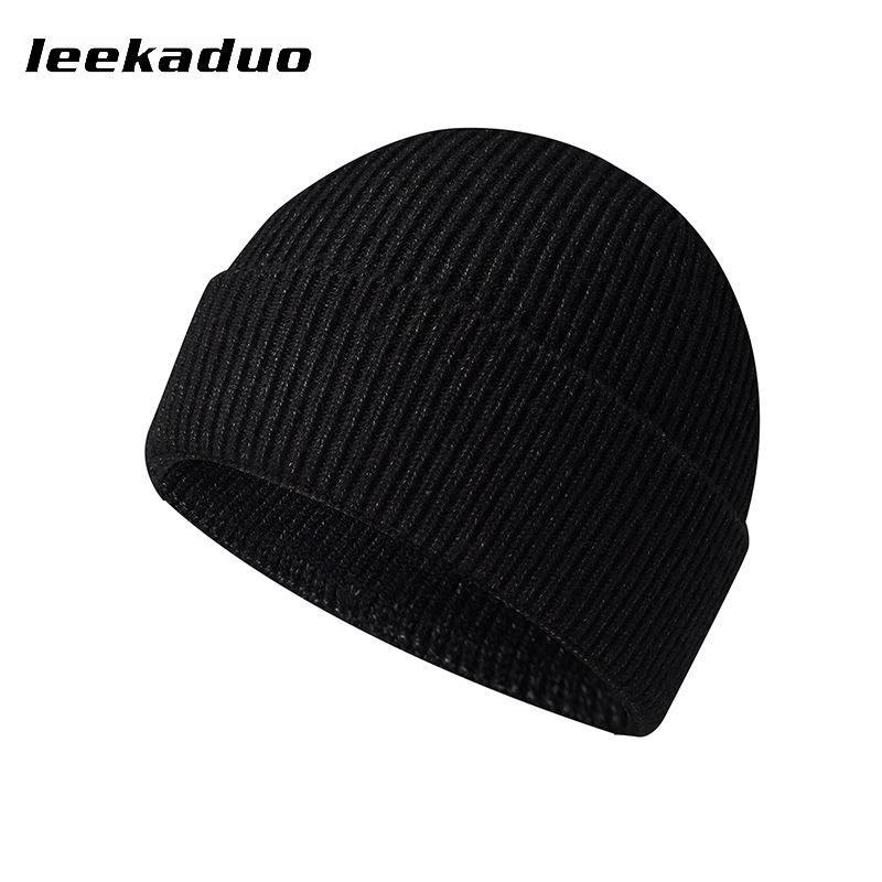 Hat Women's Winter Knitted Hat Men's Outdoor Cold Hat Warm Knitted Hat Solid Color Ear Protection Hat