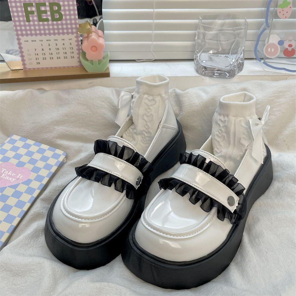 

Fashion Mary Jane Shoes for Women Cute Platform Round Toe Black Woman Pumps Non Slip Fashion Korean Style 2025 Trend Chic Point Popular 35
