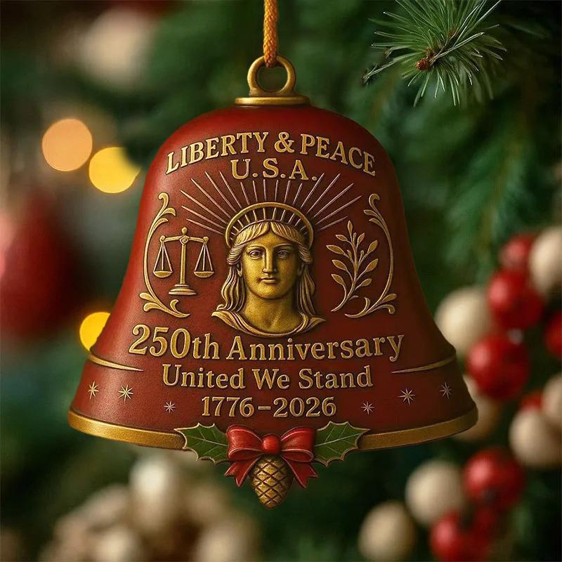 Weihnachtsornamente Glocken Amerikanische 250-Jahr-Feier Dekorationen Weihnachtsornamente