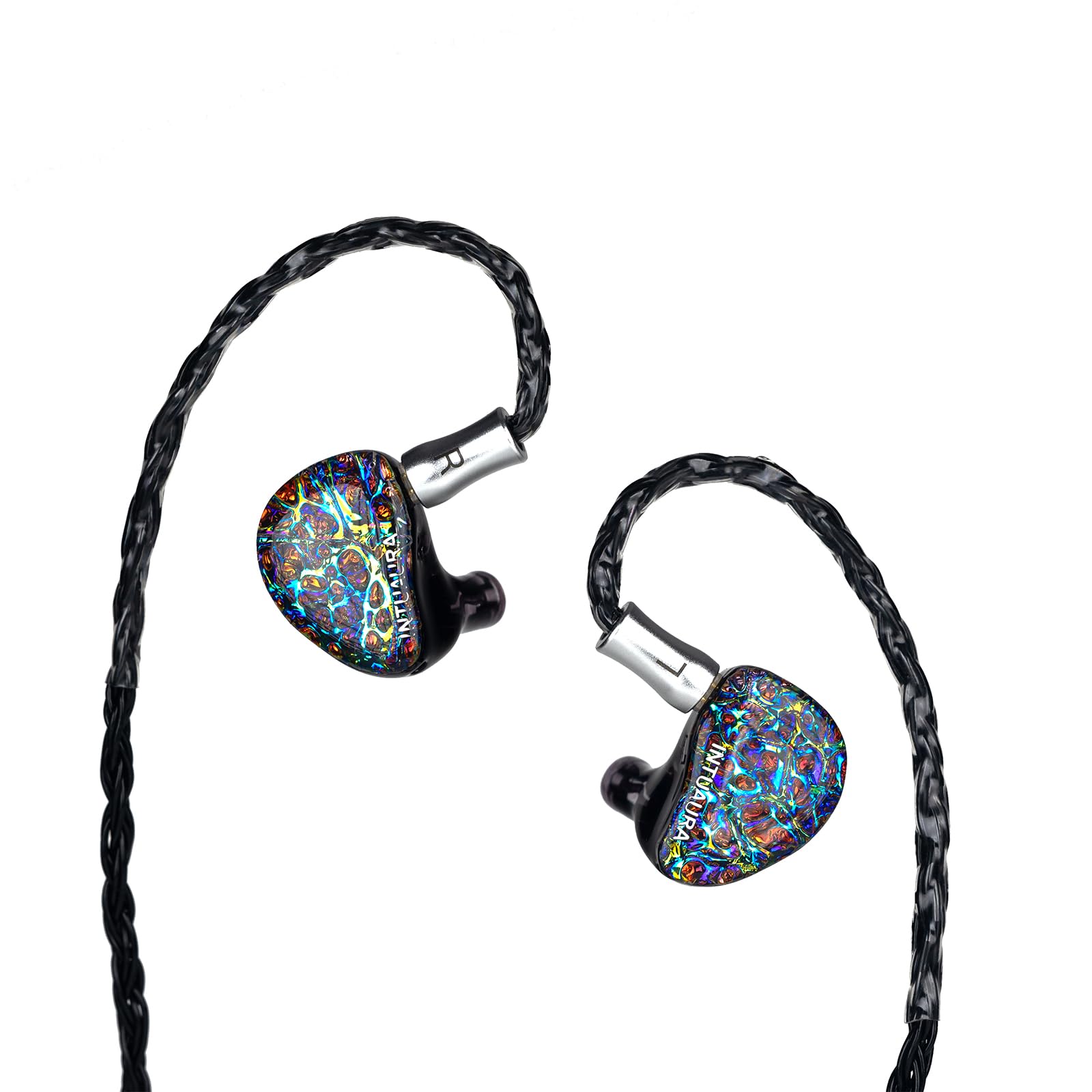 

Linsoul INTUAURA Uniqueness Hybrid (1DD+4BA) In-Ear High-End Earphones with 3D Printed Felt Design, Ergonomic Binaural Over-the-Ear Design, 3.5mm