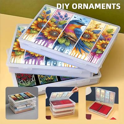 DIY Full Diamond Painting Crystal Mosaic Storage Container Colored Pattern Storage Case for Diamond Painting Accessories Tool