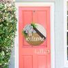 And Black Whimsical White Bow Door Decor Wreath With Rustic Wooden Beads Tassels And