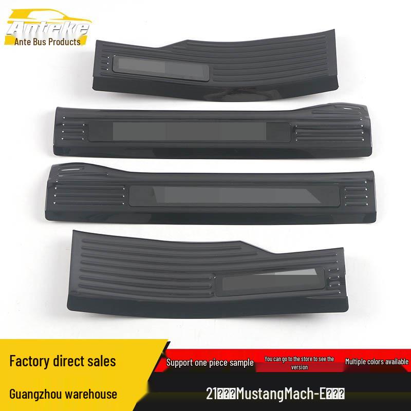 Stainless Steel Door Sill Decorative Strip for 21 Mustang Mach-E