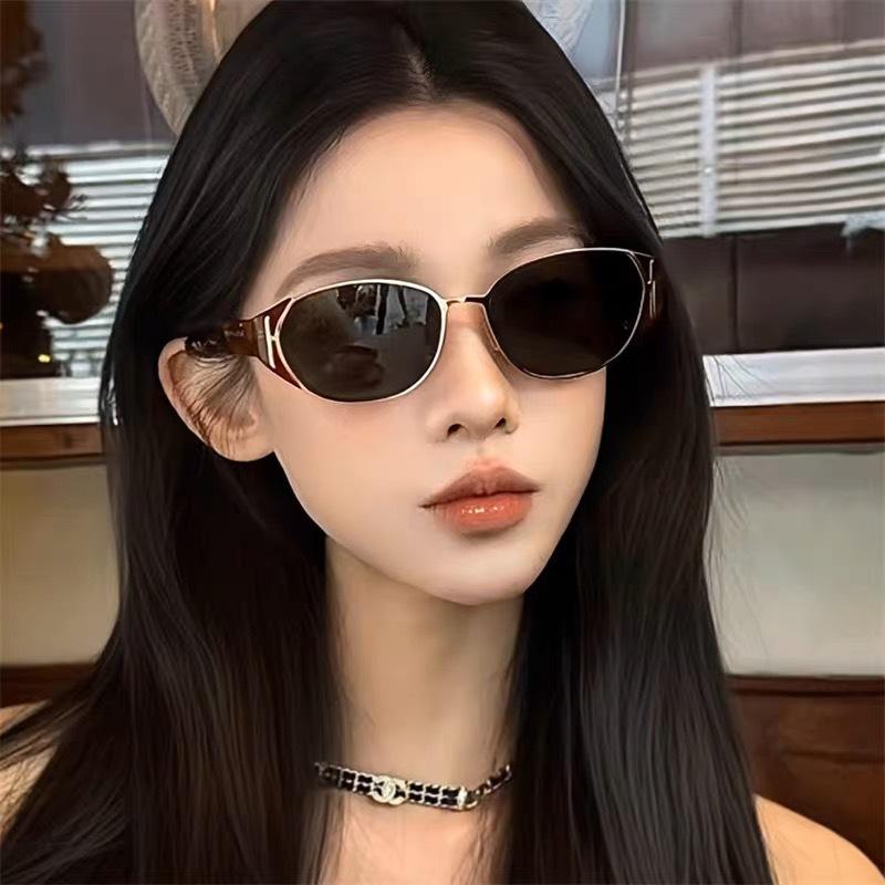 Cat Eye Sunglasses For Women With Advanced Sense And Thin Old Money Style Small Ice Cube Round Frame Uv Protection Sunglasses