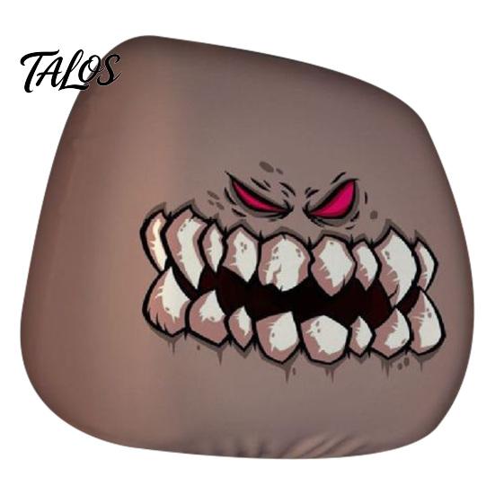 Novelty Horror Style Auto Decor Funny Car Headrest Covers, Ghost Skull Print Cartoon Seat Accessories Protector, Universal Breathable Interior