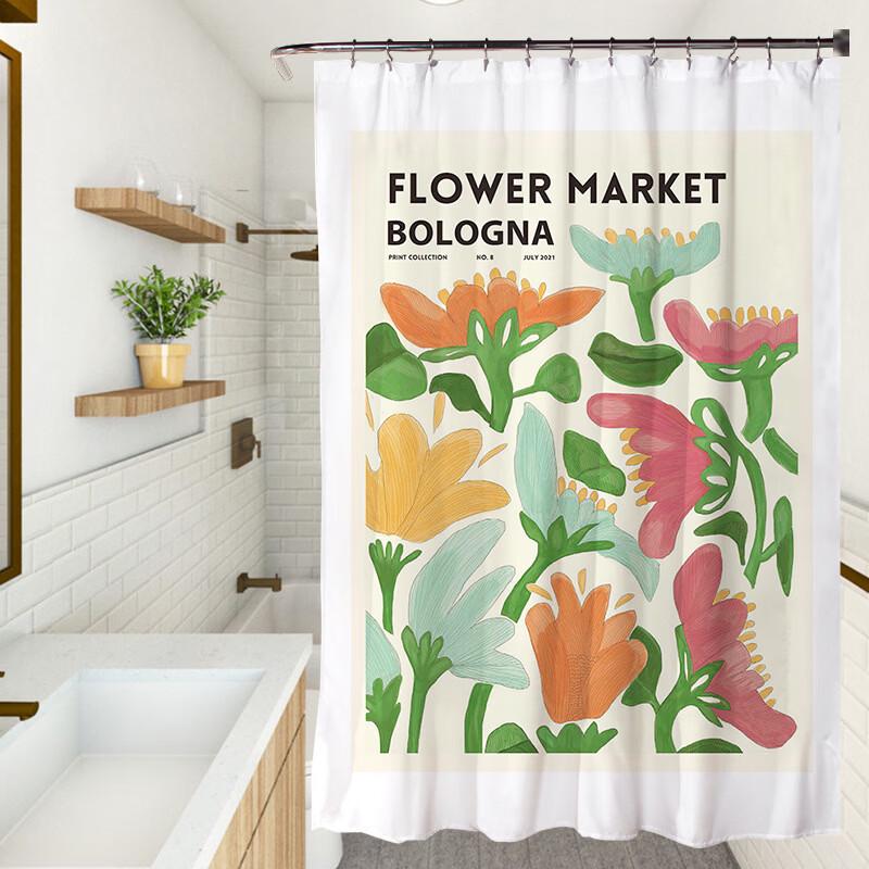 

LISM Fresh Style Hand-Painted Shower Curtain