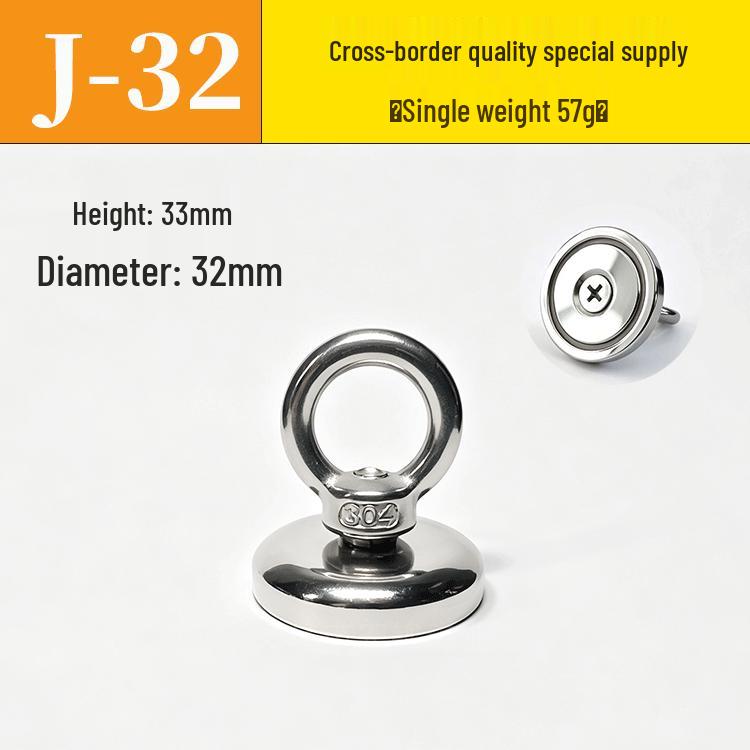 Heavy-Duty Underwater Salvage Magnet with Lifting Eye & Anti-Collision Suction Cup