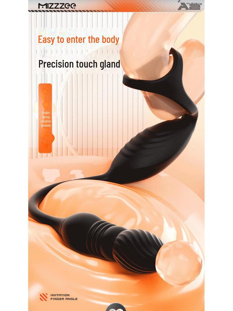 Mi Ji Lan Feng Retractable Prostate Massager: Electric Anal Plug for Men