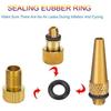 21 Pcs Copper Bicycle Valve Adapter Set SV/AV/DV Pump Adapters Air Hose Adapter for Road Bike Inflator Pump Accessory Kit