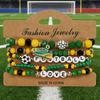 Fußballfan Perlenarmband Set mit Fußballschuh Buchstaben Anhängern Mehrschichtiges Stapelarmband für die Weltmeisterschaft 2026-Thema Unterstützer Sport Schmuck