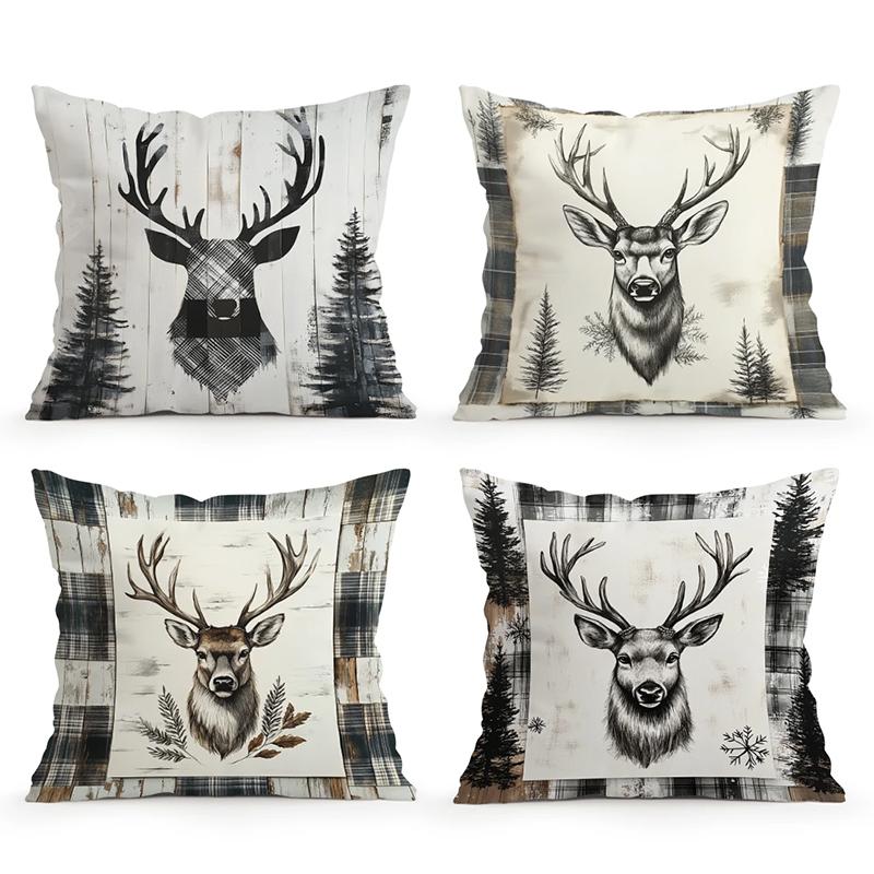Decorazioni per la Casa Teste di Cervo & Fantasia Foresta Copricuscini Fantasia Copricuscino Adatto per Divano Camera da Letto Auto