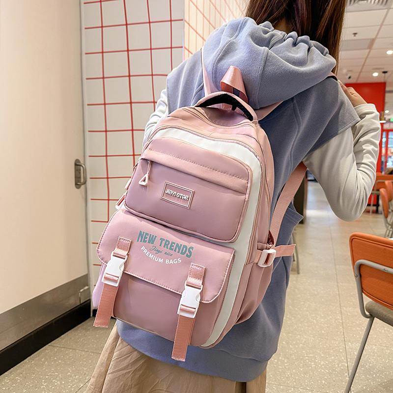 Large Capacity Student Schoolbag Lightweight Waterproof Women's Backpack Class Commuter Backpack