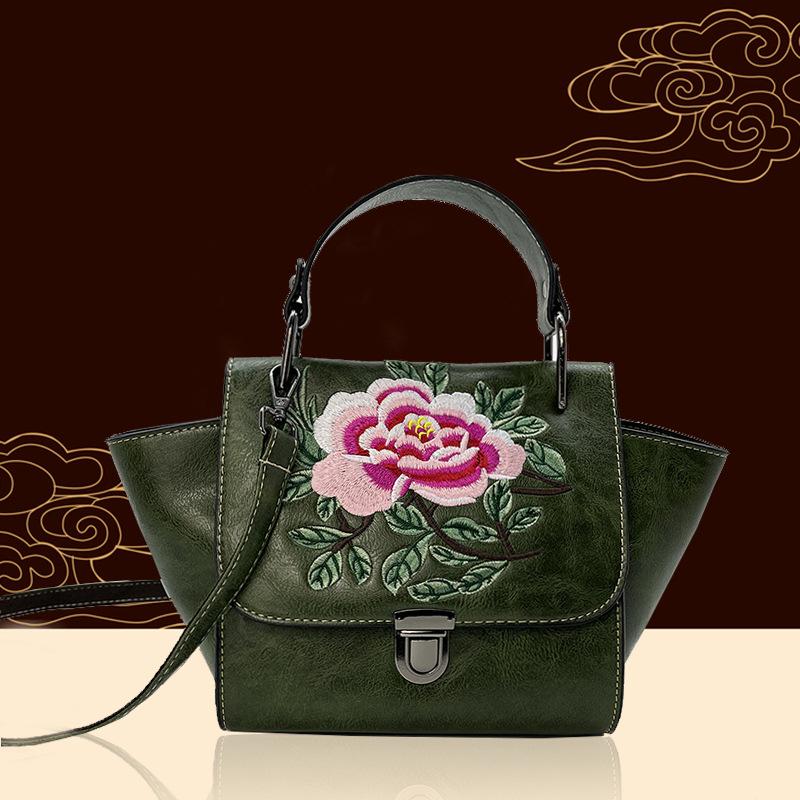 Handbag Women's Chinese Style Embroidery Women's Bag Ethnic Style Single Shoulder Crossbody Bag