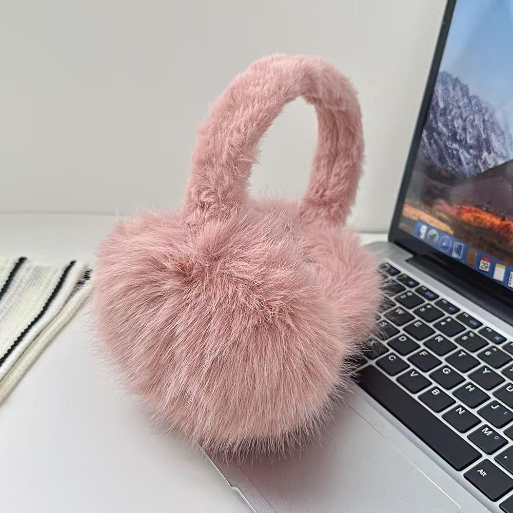 Winter Warm Folding Ear Warmer Thickened Soft Plush Earflaps  For Women Men Outdoor