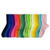 Zhuji Women's Colorful Mid-Calf Socks - Fashionable Candy Colors for Spring & Autumn, Versatile Japanese Style Trendy Solid Socks