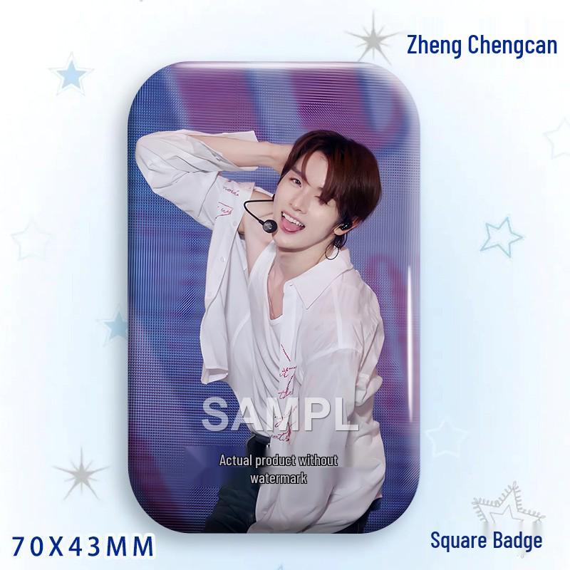 Zheng Chengcan Concert Star Badge & Laser Sticker Pin Brooch