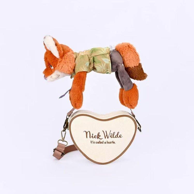 Heartwarming Zootopia Judy Nick Plush Toy Bag, Fun and Trendy Shoulder Bag 0178