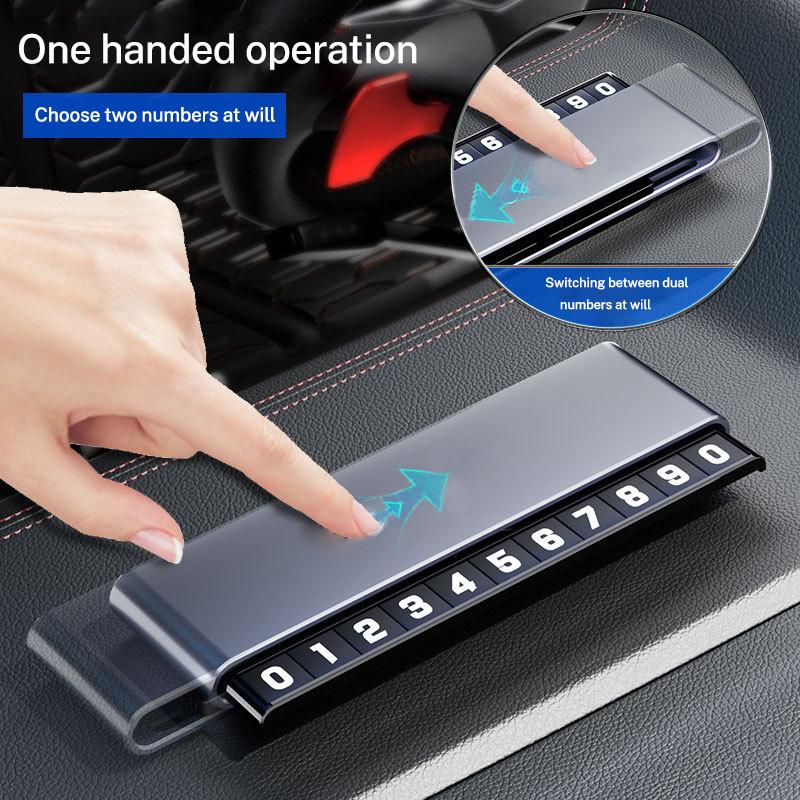 Car Temporary Parking Number Plate Aluminium Alloy Slide Adjustable Sticker For Volvo S40 S80L S60 S90 XC40 XC60 XC90 V40 V60 T6