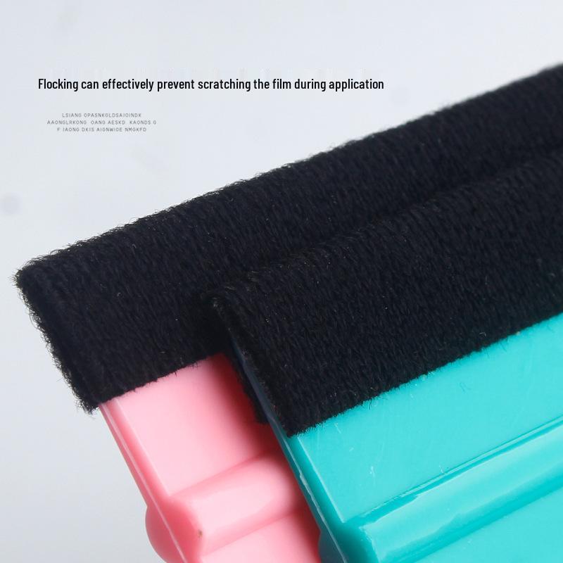 Color-Changing Car Film & Wall Sticker Flocking Scraper with Thickened Felt