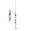 Creative 3D Crystal Rotate Sun Catcher Colorful Hangings Sun Catcher Wind Chime Decorative Spinner Gazing Ball Party Gifts
