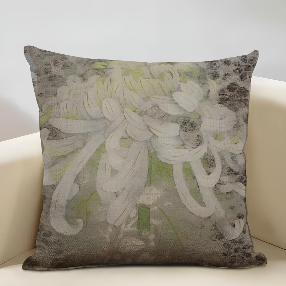 Rock Color Works Cushion Cover Household Decoration Linen Sofa Cushion Cover: Skin-Friendly & Breathable With Invisible Zipper