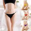 Women Sexy Iron Ring Link Hollow Design Bowknot G-String T-Back Panties Thongs